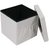 Pouf coffre pliable avec range magazines
