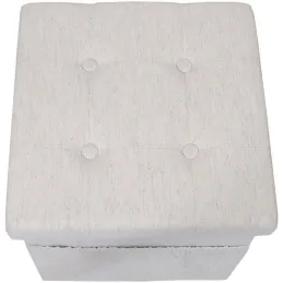 Pouf coffre pliable avec range magazines