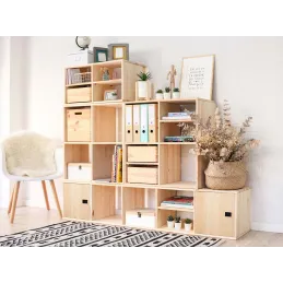 Meuble rangement avec tablette en pin massif Dinamic