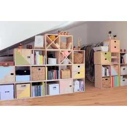 Meuble rangement avec tablette en pin massif Dinamic