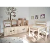 Étagère cubes en bois brut Dinamic