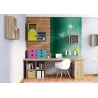 Étagère cubes en bois brut Dinamic