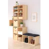 Étagère cubes en bois brut Dinamic