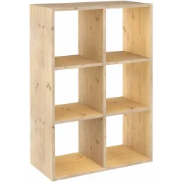 Étagère cubes en bois brut Dinamic