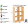 Étagère cubes en bois brut Dinamic