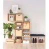 Étagère cubes en bois brut Dinamic