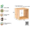 Cube de rangement en pin massif Dinamic