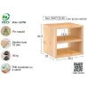Cube de rangement en pin massif Dinamic