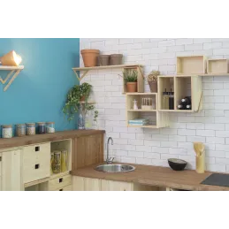 Cube de rangement en pin massif Dinamic