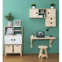 Cube de rangement en pin massif Dinamic