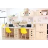 Cube de rangement en pin massif Dinamic