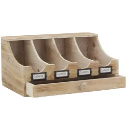 Range-couverts brasserie en bois vieilli