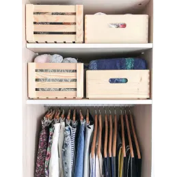 Caisse de rangement en pin massif Home box