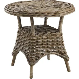 Table d'appoint ronde en poelet gris Bekasi
