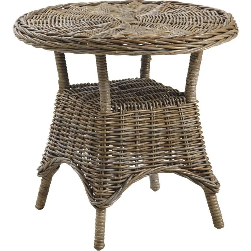 Table d'appoint ronde en poelet gris Bekasi