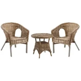 Table d'appoint ronde en poelet gris Bekasi