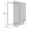 Moustiquaire fenêtre anthracite 18g/m² bande auto-agrippante 7,5 mm
