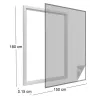 Moustiquaire fenêtre anthracite 18g/m² bande auto-agrippante 7,5 mm