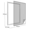 Moustiquaire fenêtre anthracite 28g/m² bande auto-agrippante 9,5 mm