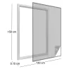 Moustiquaire fenêtre anthracite 28g/m² bande auto-agrippante 9,5 mm