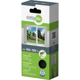 Moustiquaire fenêtre anthracite 28g/m² bande auto-agrippante 9,5 mm