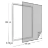 Moustiquaire fenêtre anthracite 28g/m² bande auto-agrippante 9,5 mm