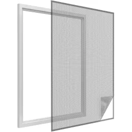 Moustiquaire fenêtre anthracite 28g/m² bande auto-agrippante 9,5 mm