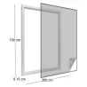 Moustiquaire fenêtre anthracite 28g/m² bande auto-agrippante 9,5 mm
