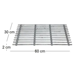 Grille gratte pieds en acier galvanisé