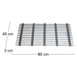 Grille gratte pieds en acier galvanisé