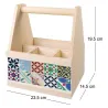 Range-couverts en bois avec motif imprimé