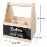 Range-couverts en bois avec motif imprimé