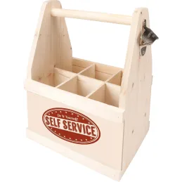 Porte-bouteilles en bois avec décapsuleur