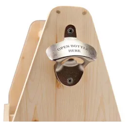 Porte-bouteilles en bois avec décapsuleur