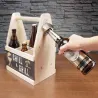 Porte-bouteilles en bois avec décapsuleur