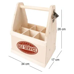 Porte-bouteilles en bois avec décapsuleur