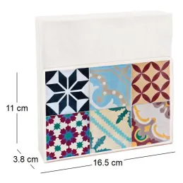 Porte-serviettes en métal avec motif imprimé