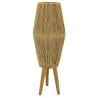 Lampe sur pied en jute et bois, vendue sans équipement électrique
