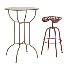 Table haute mange-debout en métal laqué
