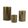 Photophores en métal doré (Lot de 3)