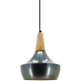 Suspension en métal et bois Vintage