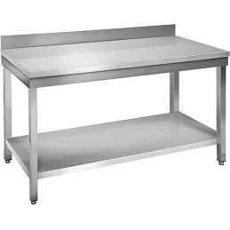 Table à plancha tout inox  2 plateaux