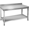 Table à plancha tout inox  2 plateaux