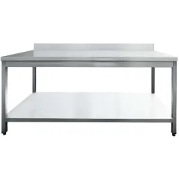 Table à plancha tout inox  2 plateaux