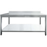 Table à plancha tout inox  2 plateaux