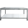 Table à plancha tout inox  2 plateaux sans rebord