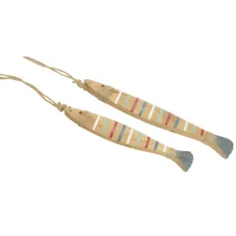 Poissons décoratifs en bois (Lot de 2)