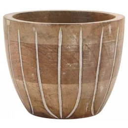 Pot en manguier patiné 15 cm