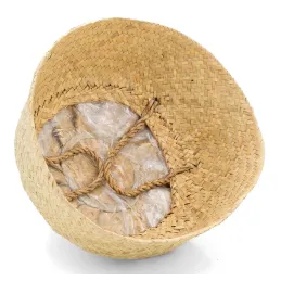 Sac rond en jonc de mer pliant