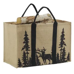 Sac à bûches en jute